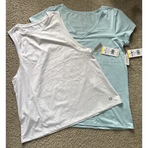 EleVen by Venus Williams Match Point Short Sleeve Peace Maker Tank Bundle NEW